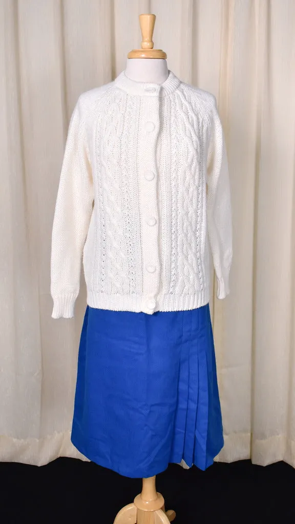 1960s Vintage Cream Chunky Cardigan