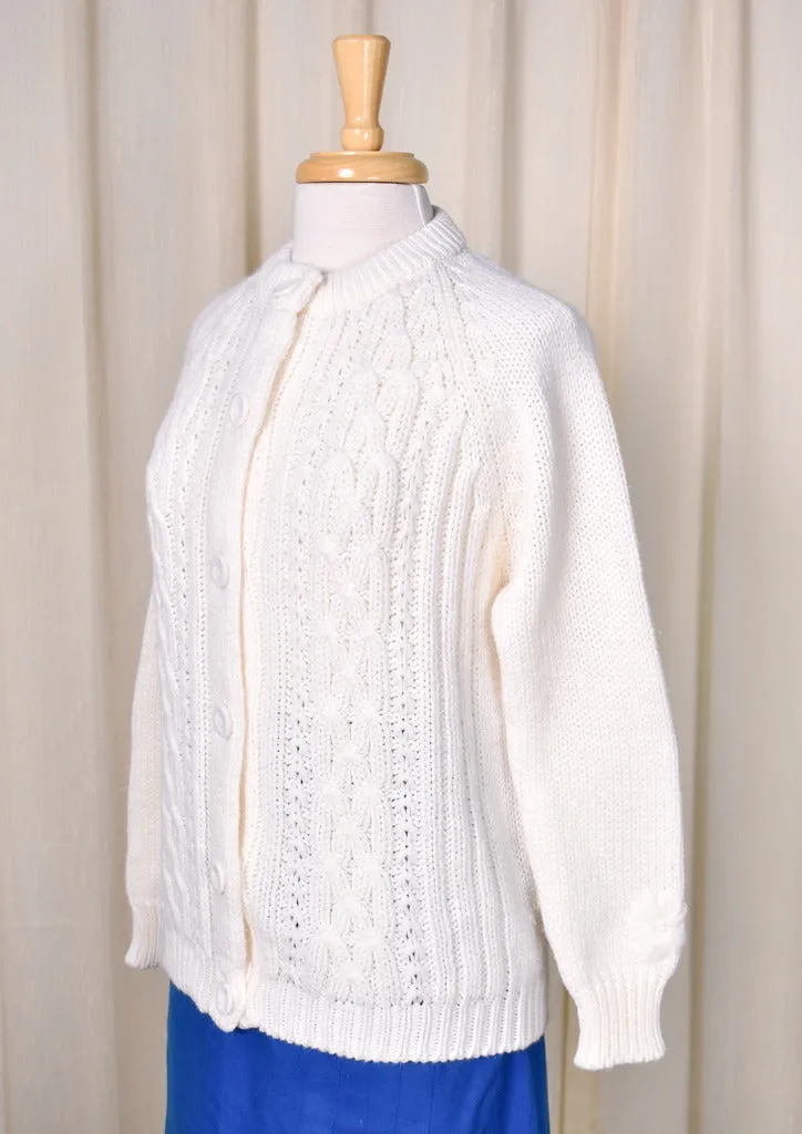 1960s Vintage Cream Chunky Cardigan