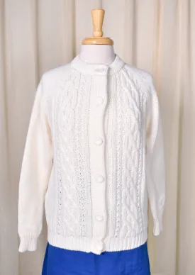 1960s Vintage Cream Chunky Cardigan