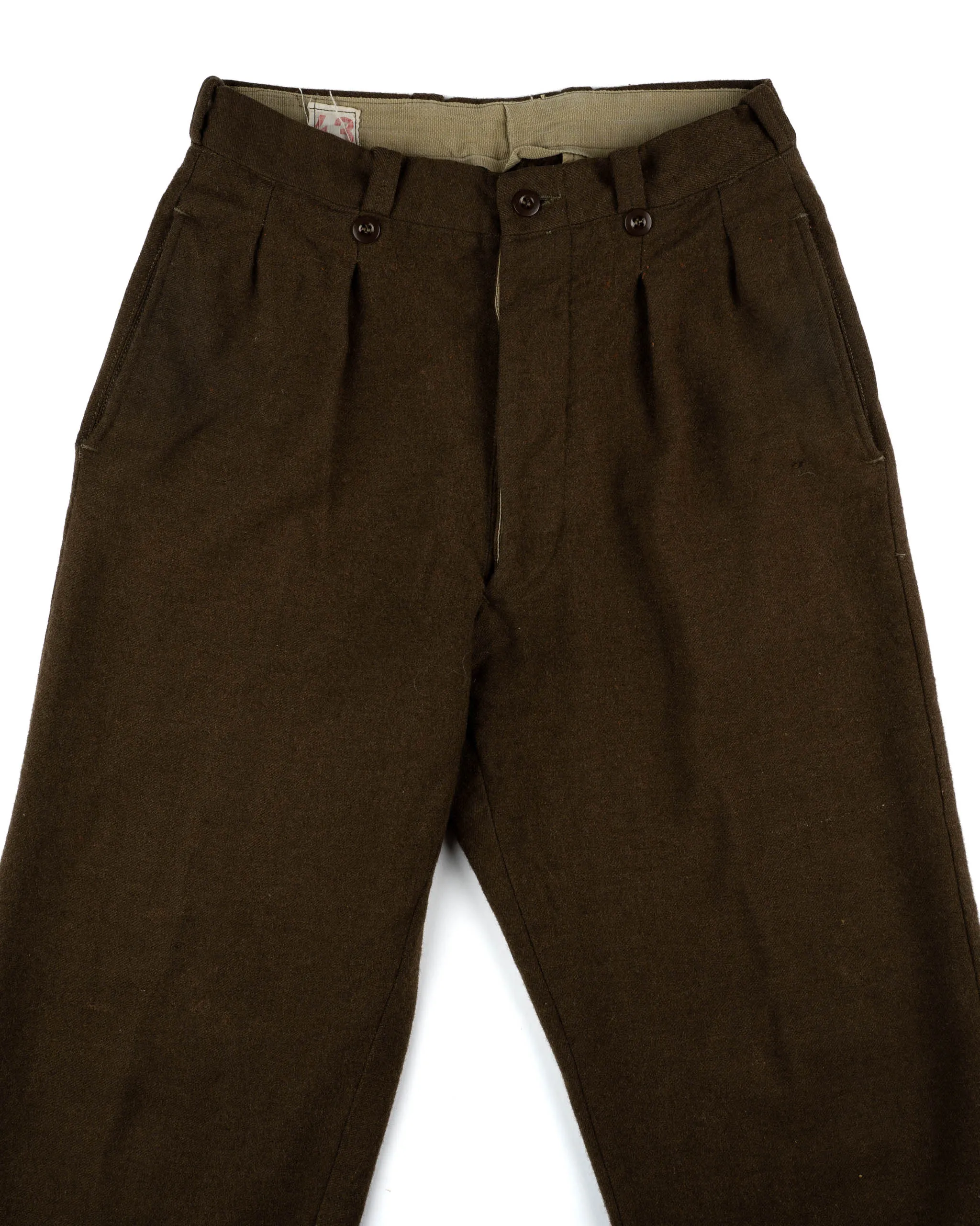 60's Euro Pleated Wool Trousers - 28” x 26”