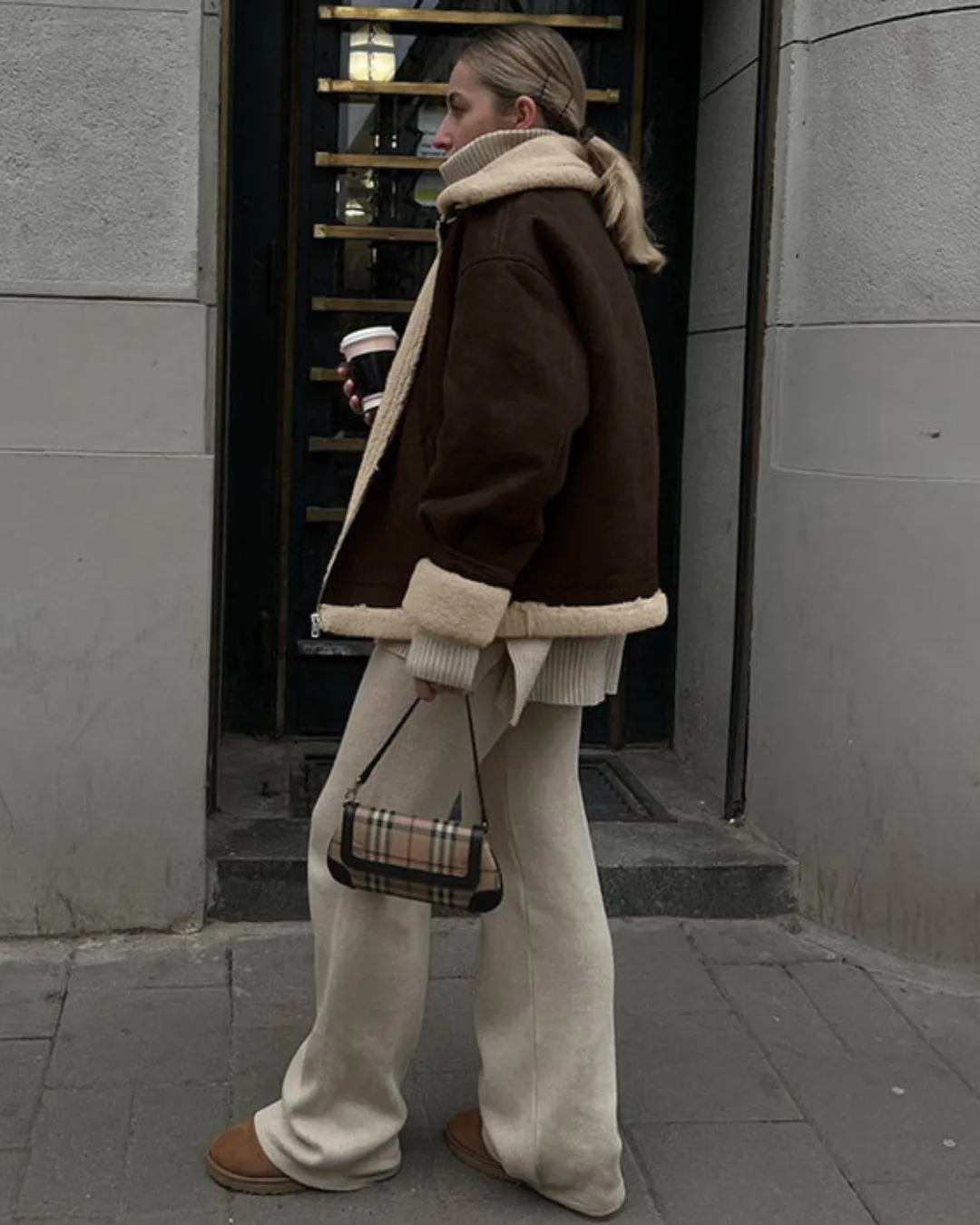 Banbury Sude & Shearling (schapenvacht) Jas - Winter Warmte & Stijl - Dames