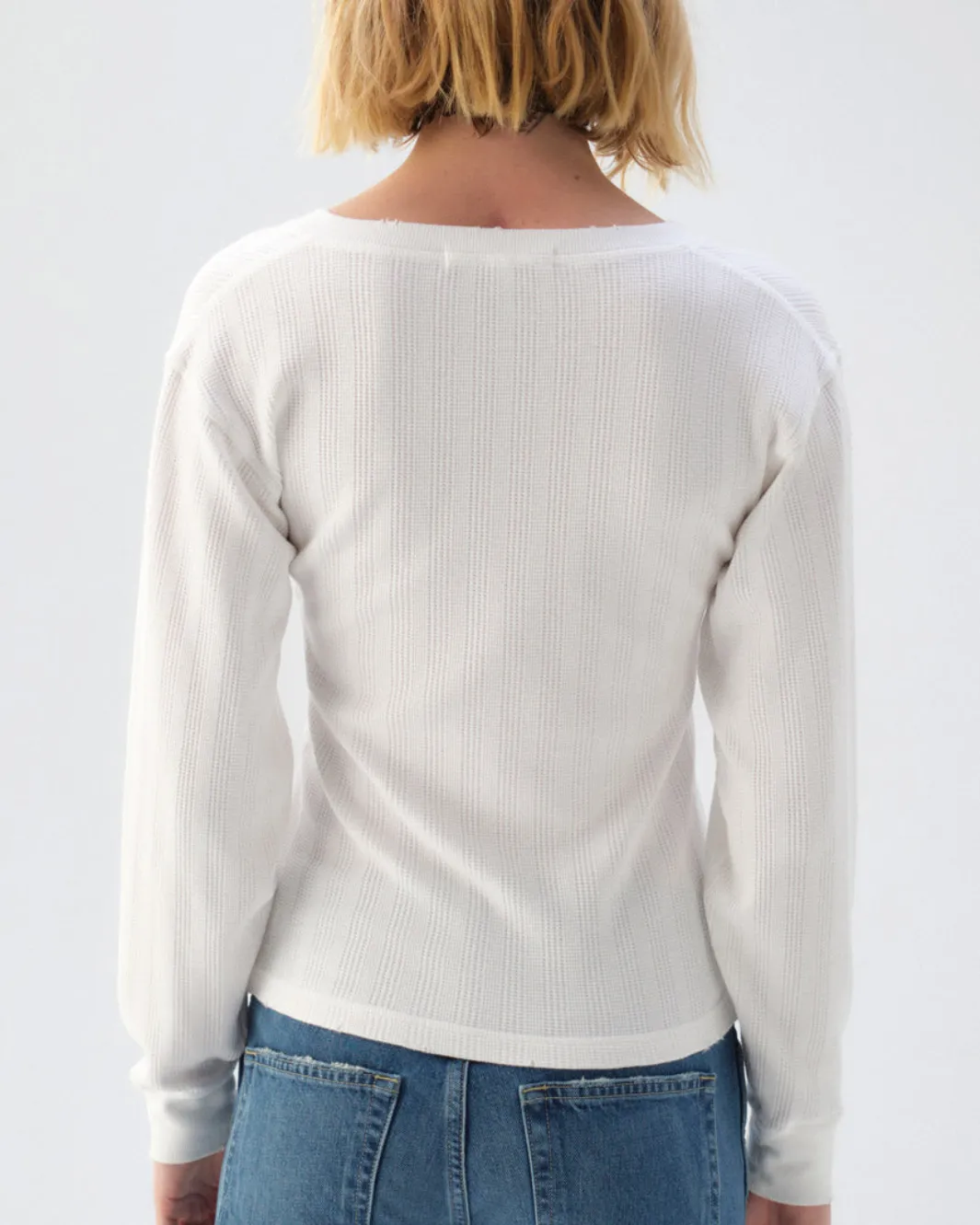 BEAU WAFFLE KNIT IN WHITE