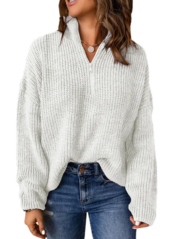 Blue Zone Planet |  Aubrey's Zippered Turtleneck Pullover Sweater