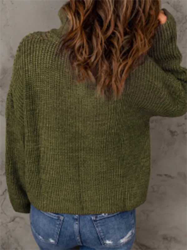 Blue Zone Planet |  Aubrey's Zippered Turtleneck Pullover Sweater