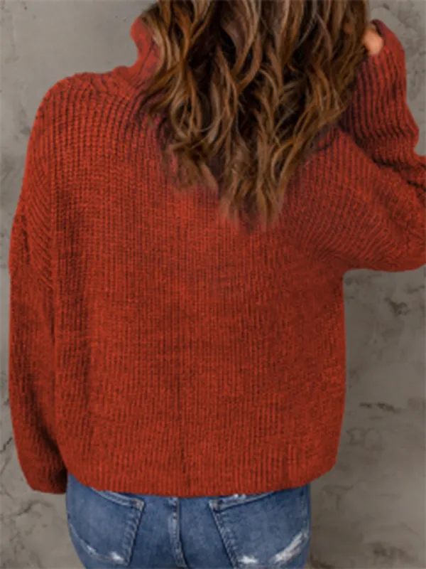 Blue Zone Planet |  Aubrey's Zippered Turtleneck Pullover Sweater