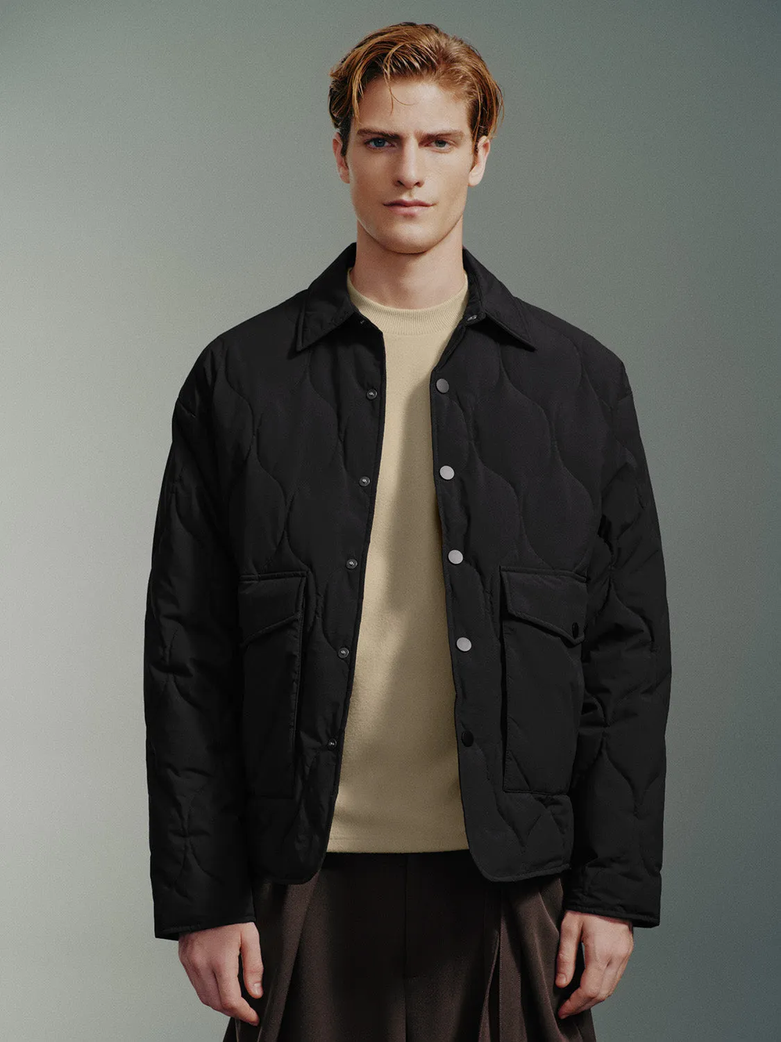 Button Up Loose Down Coats