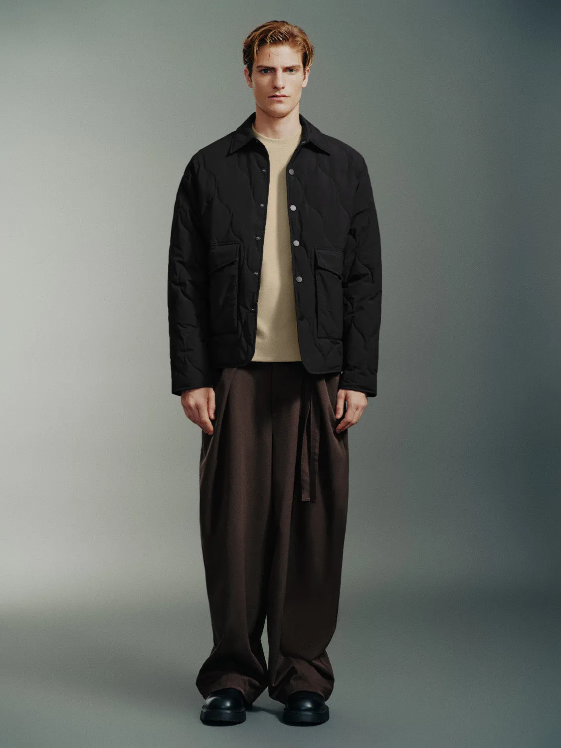Button Up Loose Down Coats