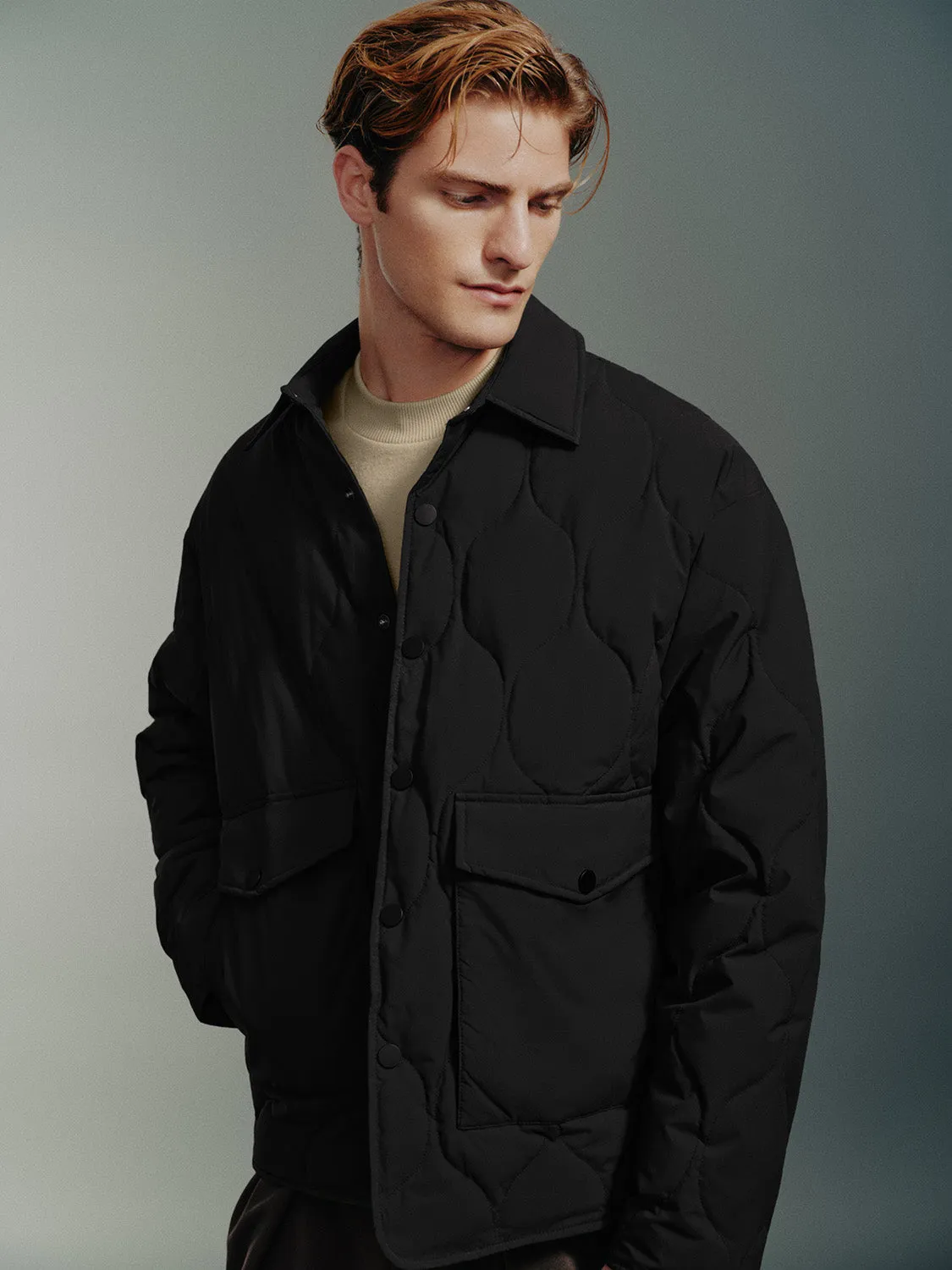 Button Up Loose Down Coats