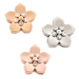 ClaudiaG 5 Stone Flower Charm for Slider Collection Bracelets