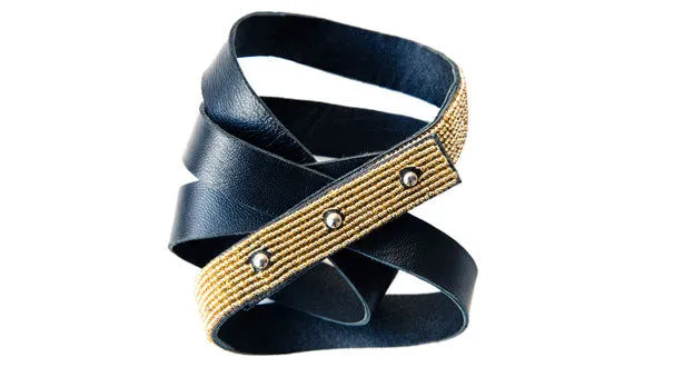 COLOR-BLOCKED BELT BRACELET