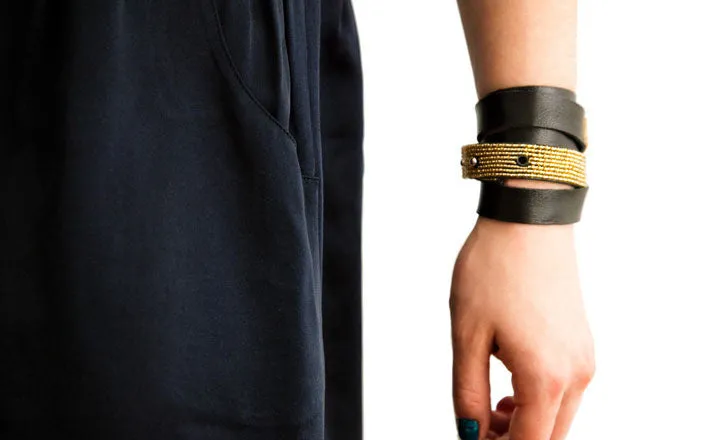 COLOR-BLOCKED BELT BRACELET