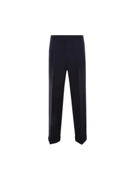 Double G Overcheck Wool Trousers