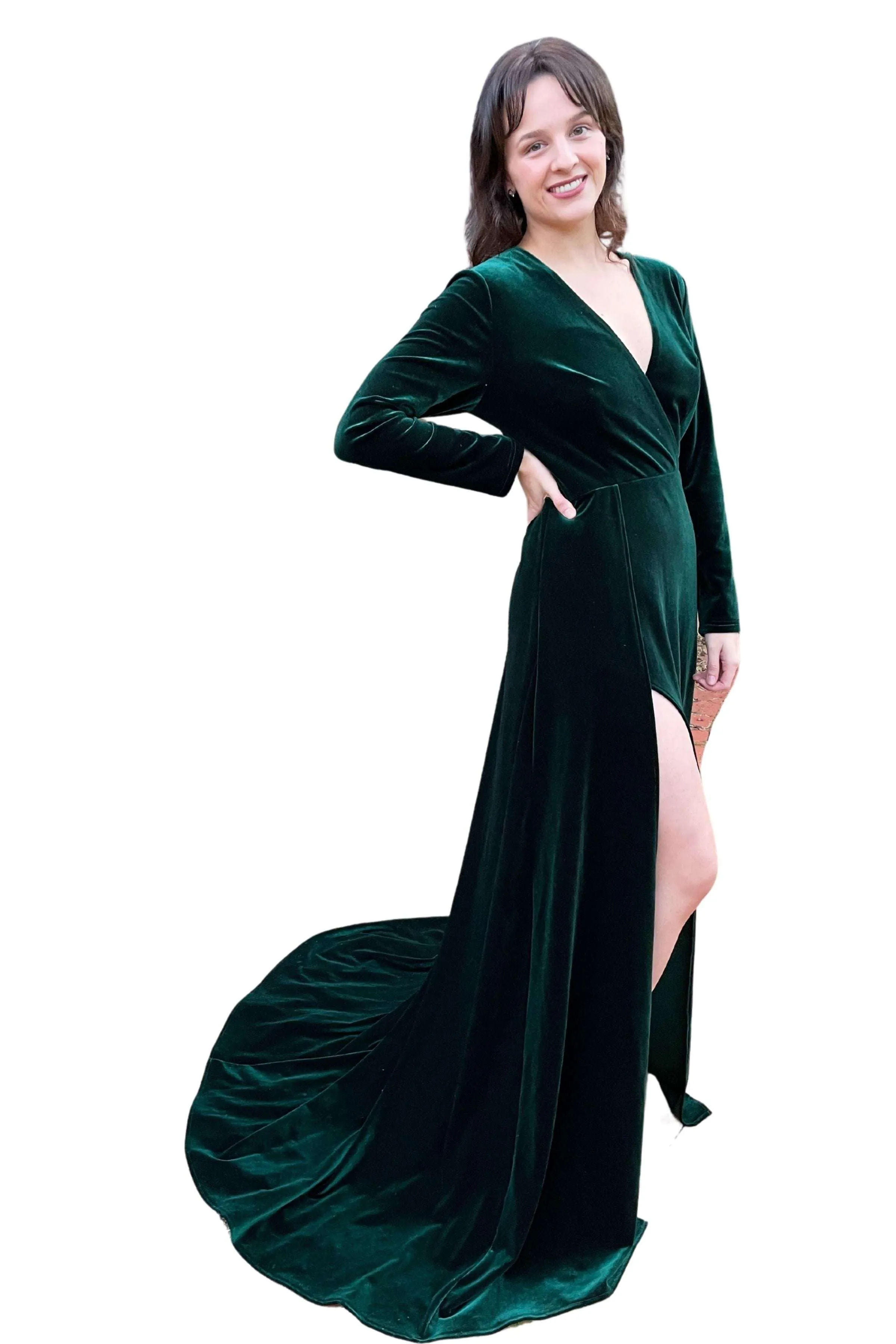 Fontaine Velvet Dress (Emerald) - RRP $389