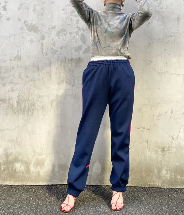 FUMIKA_UCHIDA/SIDE LINE TRACK PANTS(NAVY)