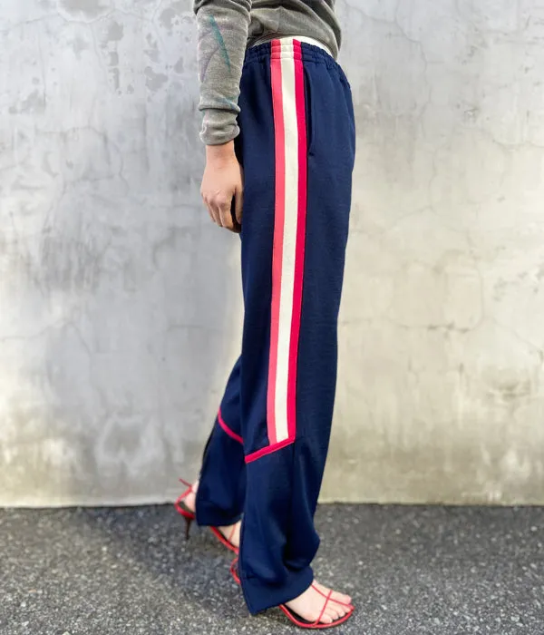 FUMIKA_UCHIDA/SIDE LINE TRACK PANTS(NAVY)