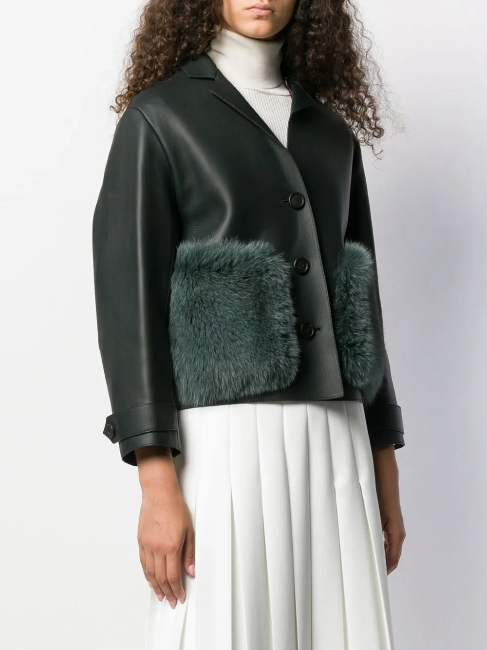 Fur Trimmed Leather Jacket
