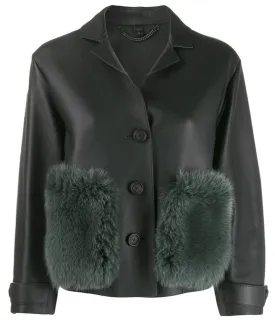 Fur Trimmed Leather Jacket