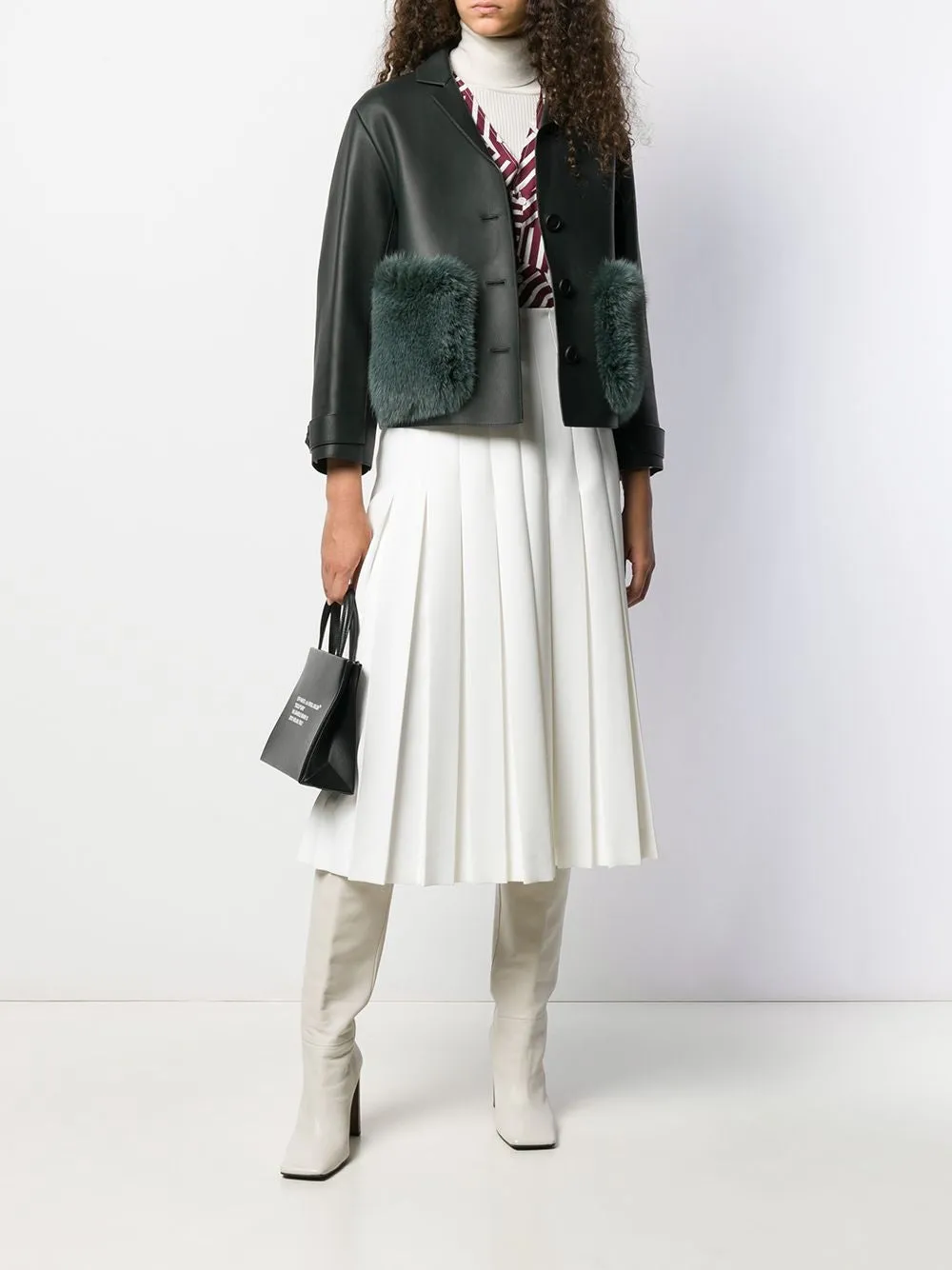Fur Trimmed Leather Jacket