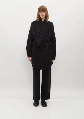 Handknit Matta Coat — Black Melange