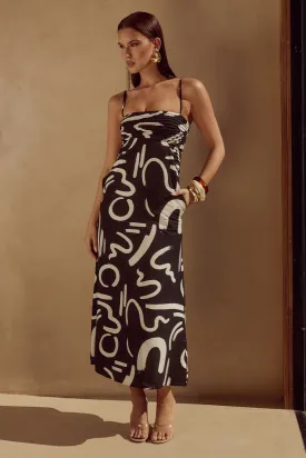 Ineze Midi Dress - York Black