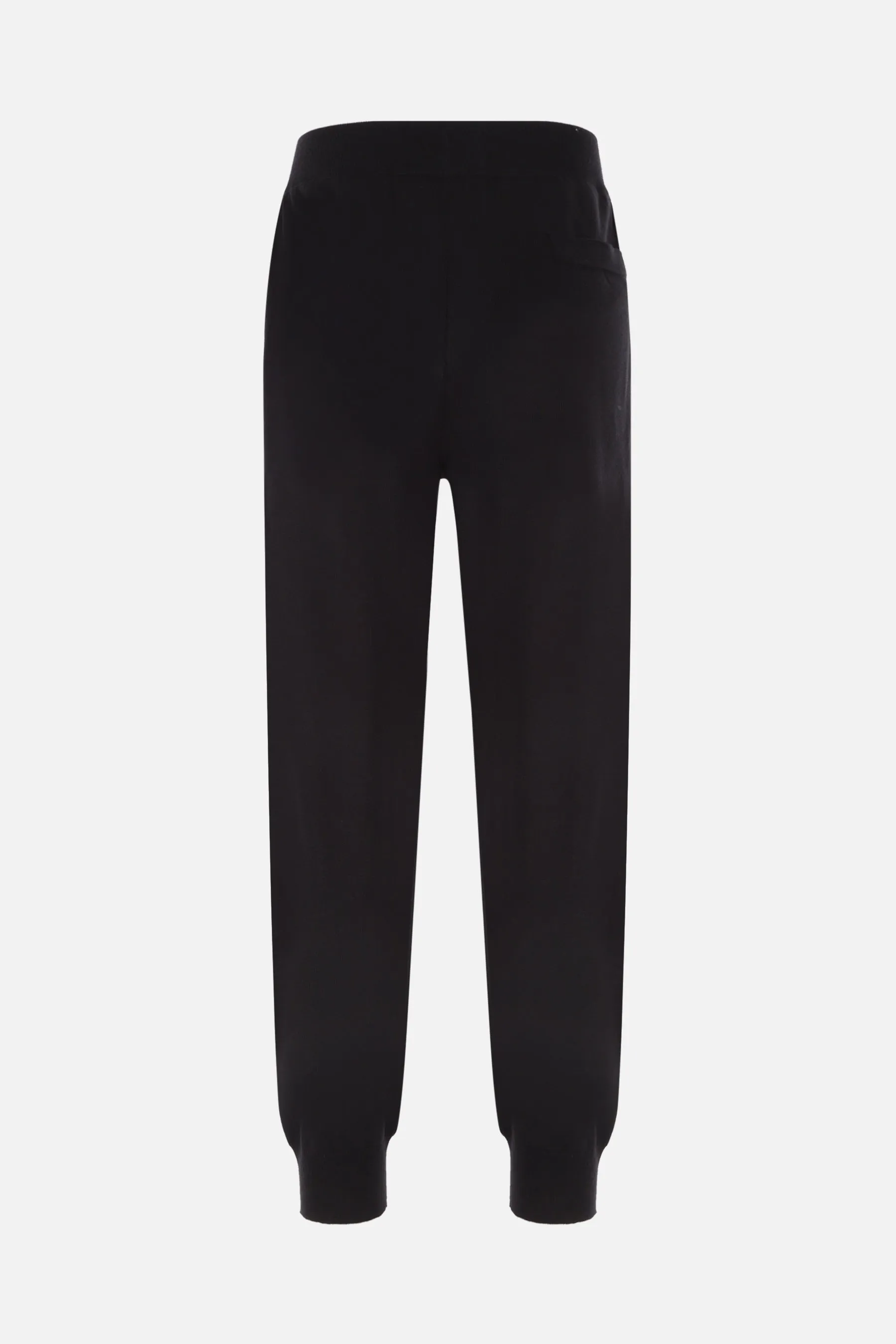 Intarsia Pattern Wool Knit Joggers
