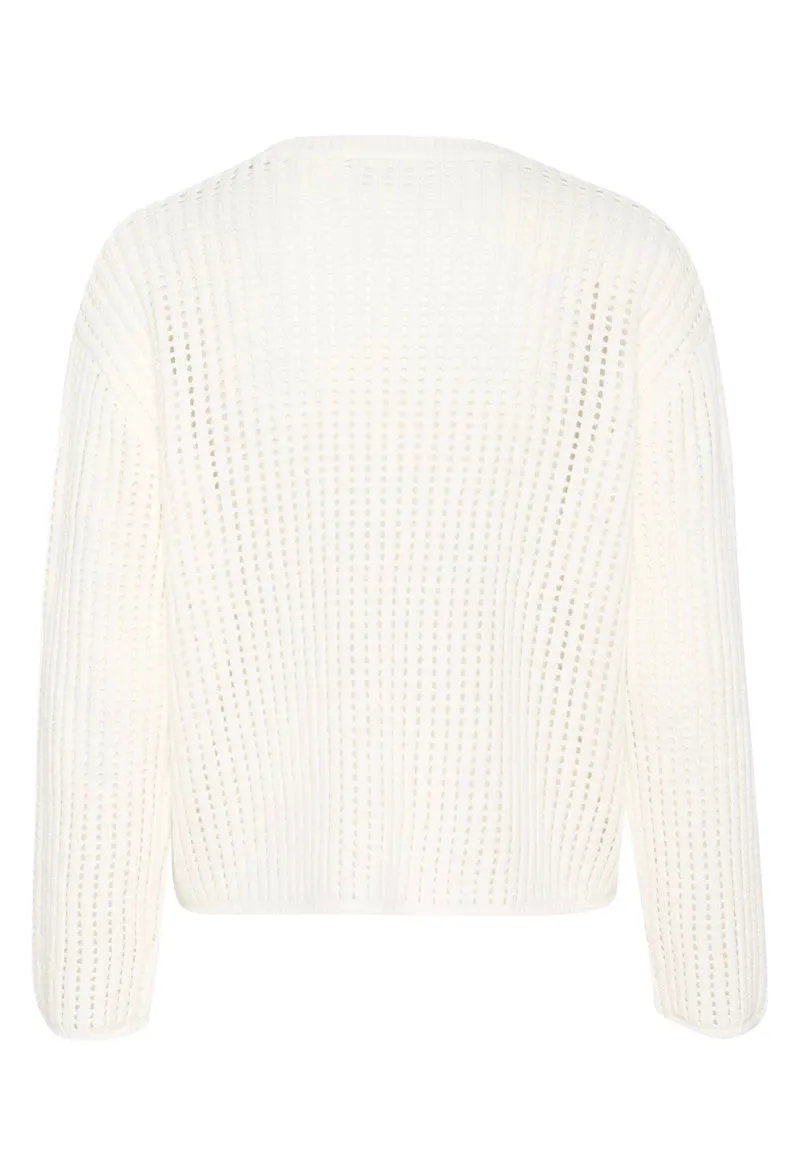 KAFFE KAsolar Knit Pullover Chalk White