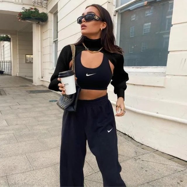 Knitted Turtleneck Crop Top Sweater