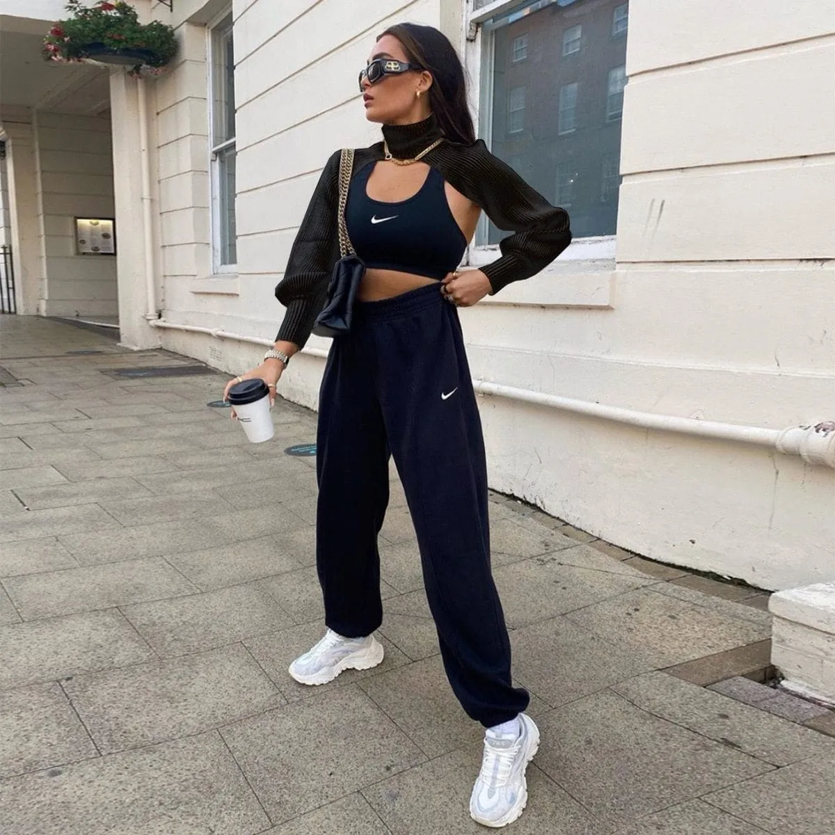 Knitted Turtleneck Crop Top Sweater