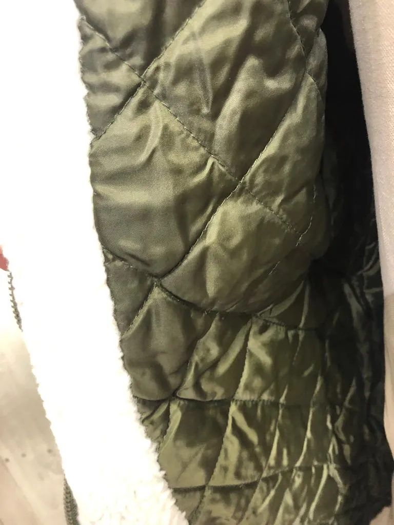 Lambretta Sherpa Parka - Khaki - Detachable Fur collar.