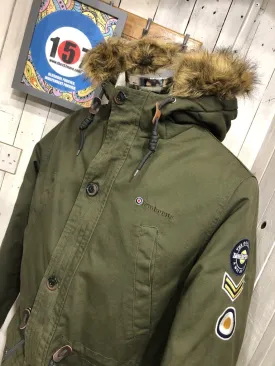 Lambretta Sherpa Parka - Khaki - Detachable Fur collar.