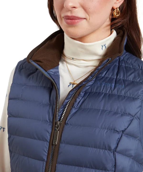 Launde Down Gilet Stone Blue