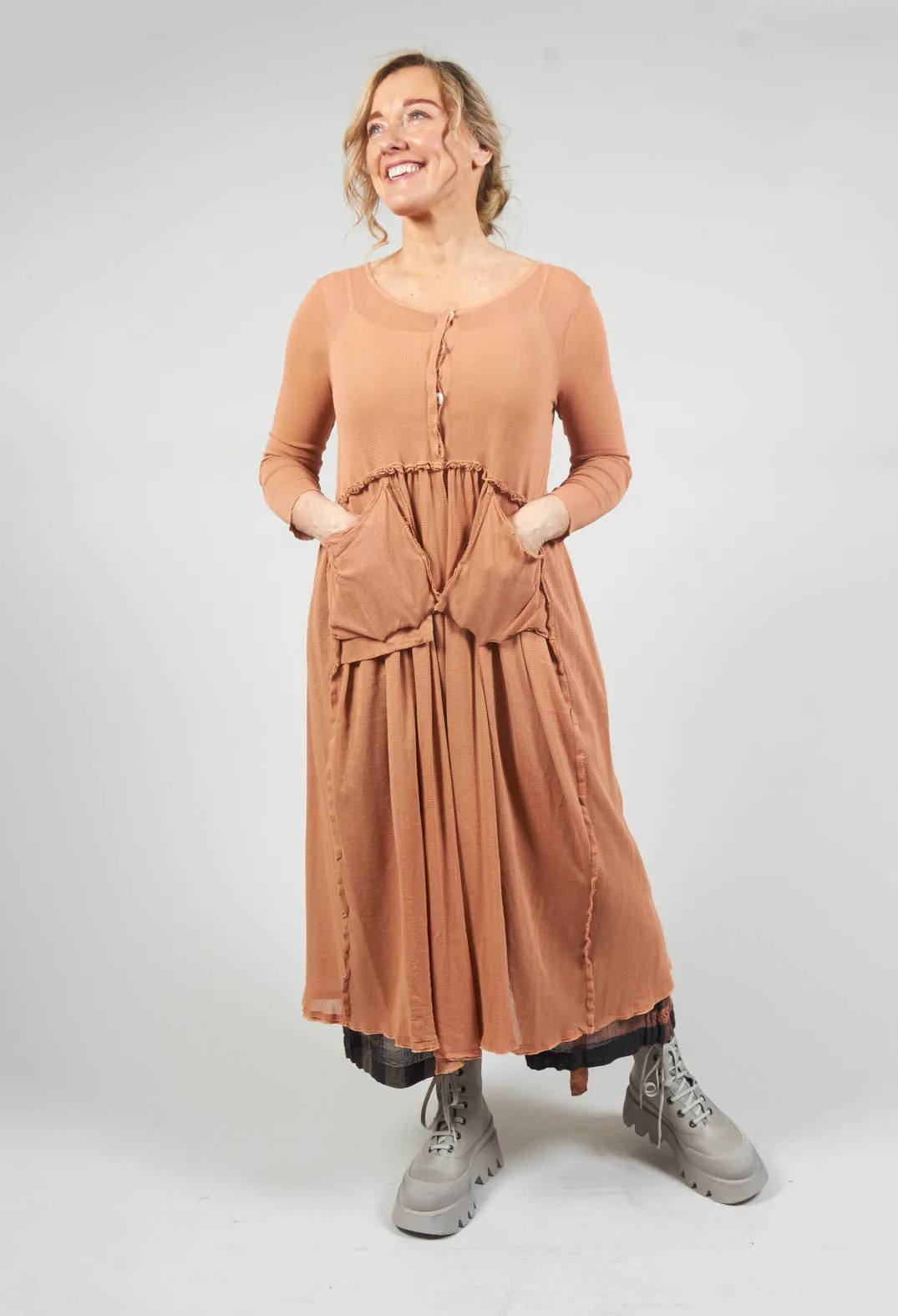 Longline Cardigan in Copper