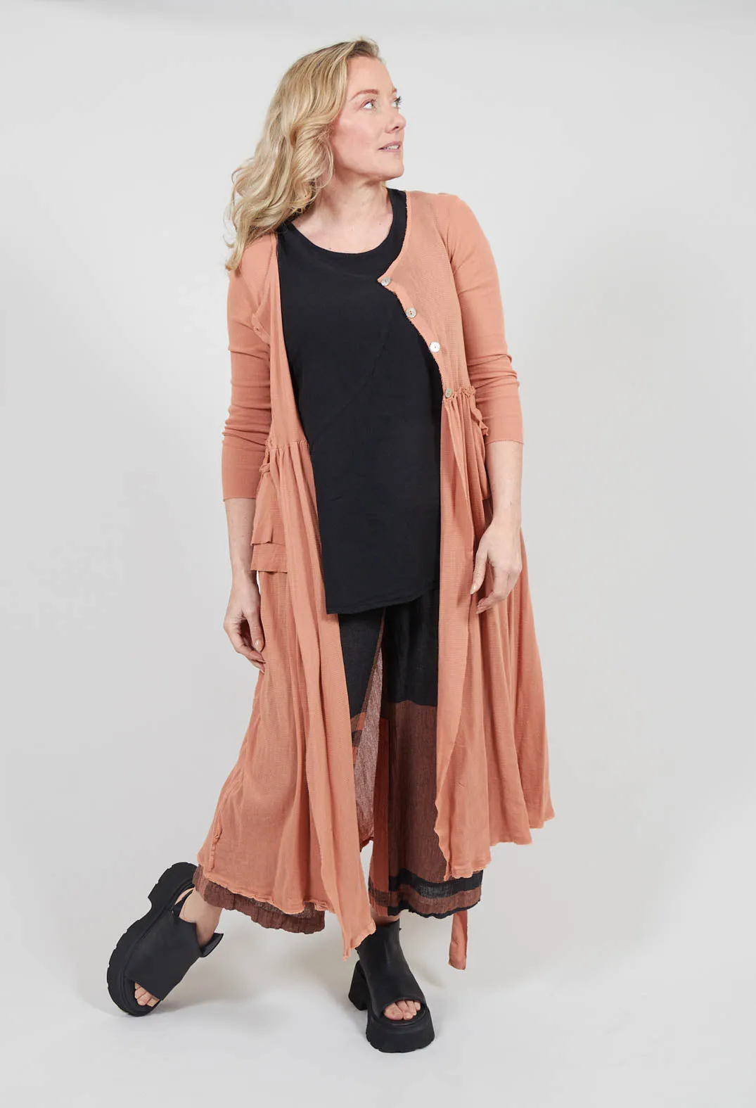 Longline Cardigan in Copper
