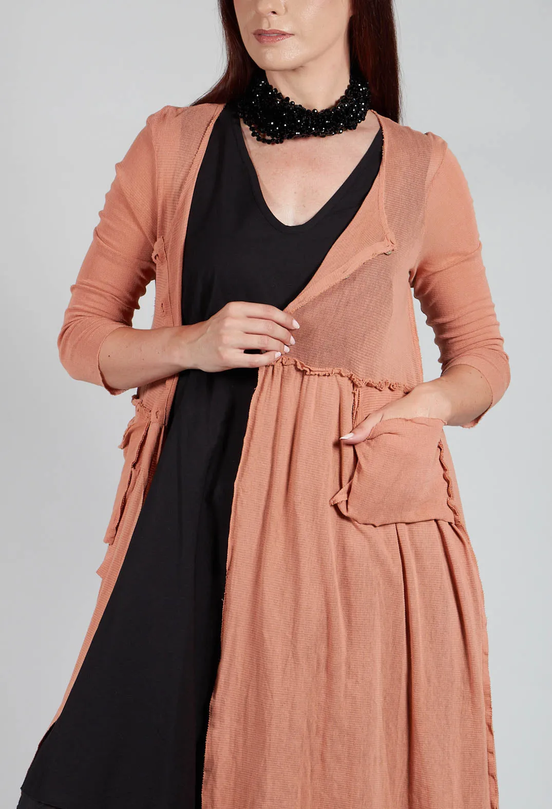 Longline Cardigan in Copper