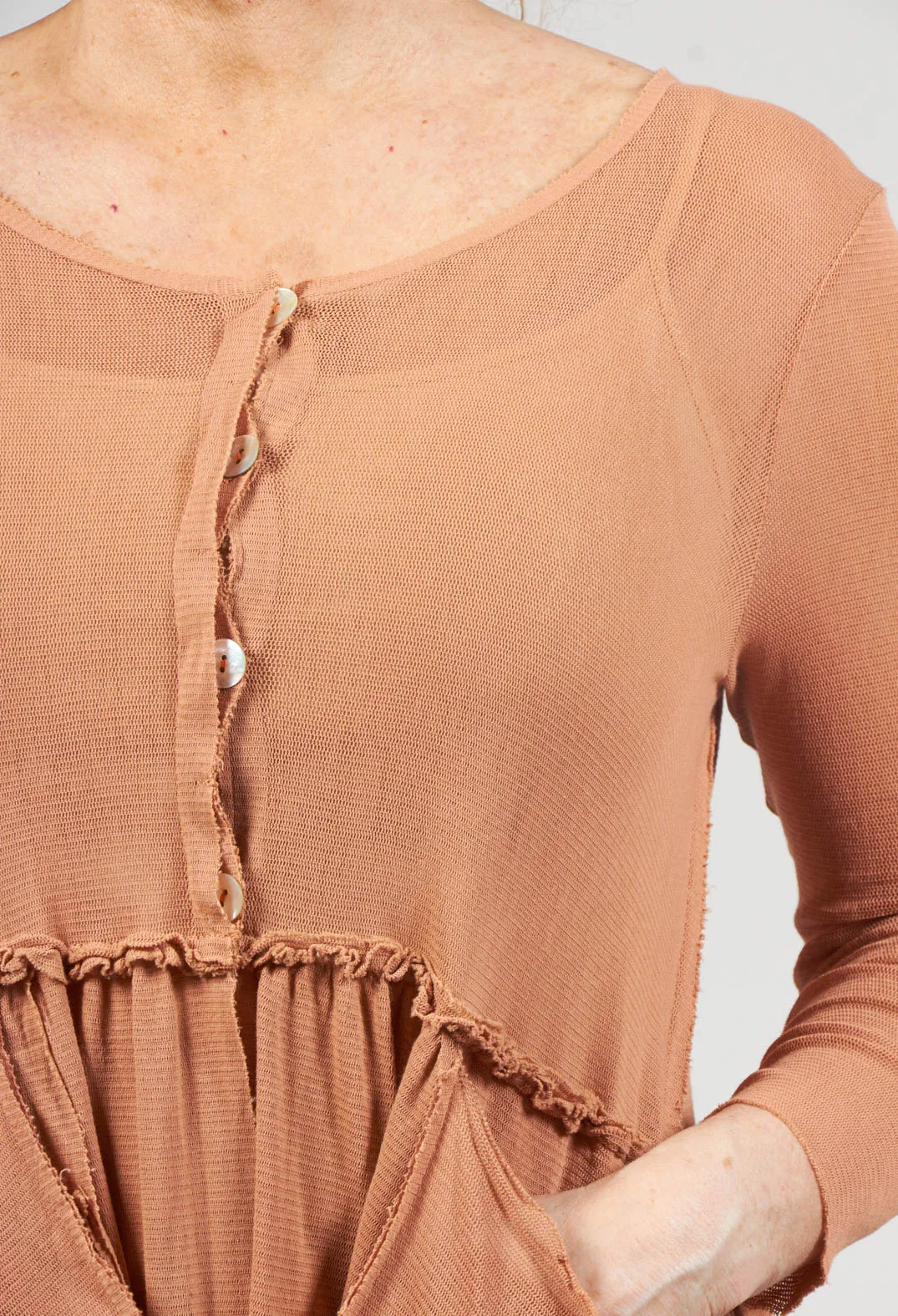 Longline Cardigan in Copper