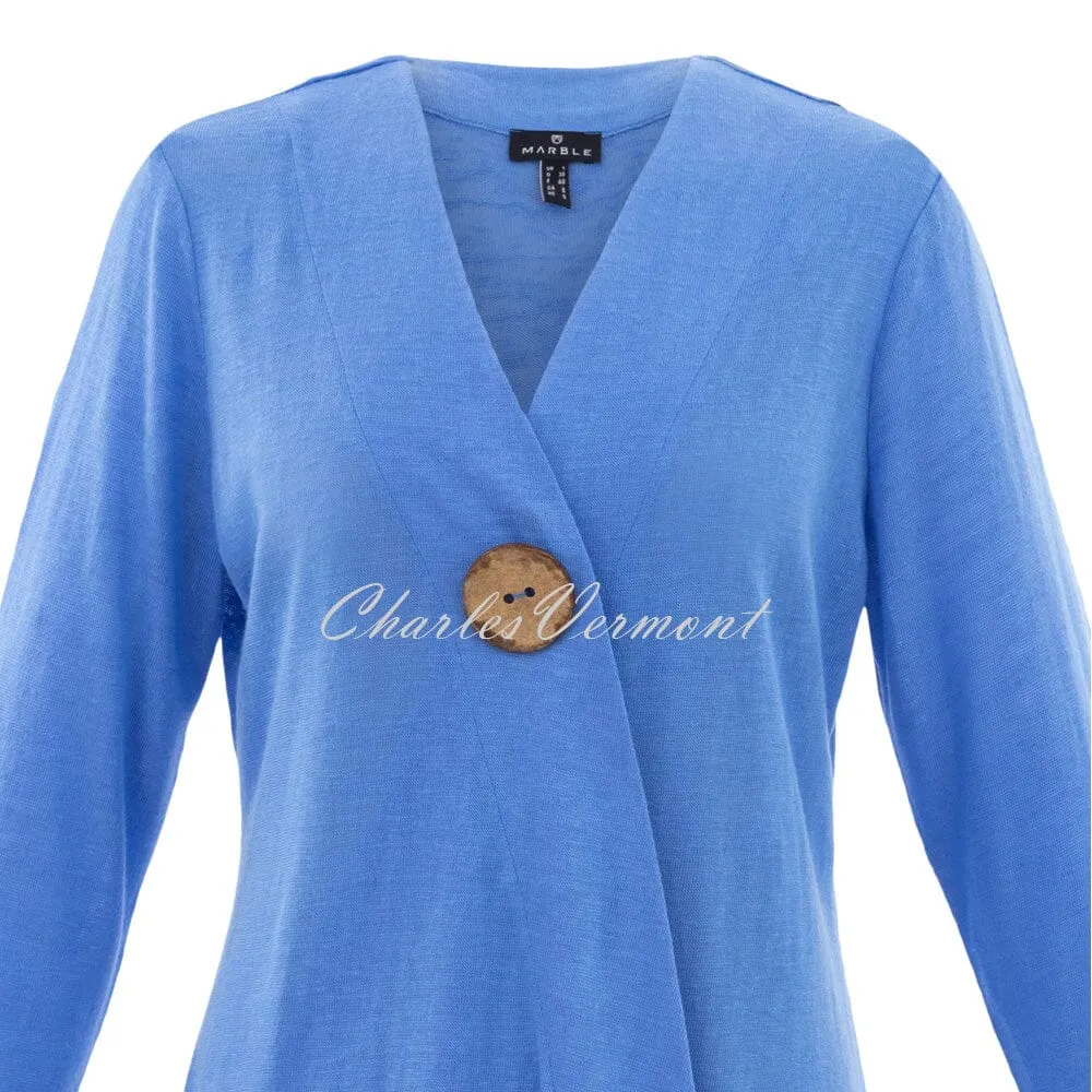 Marble Longline Cardigan – Style 6094-190 (Azure Blue)
