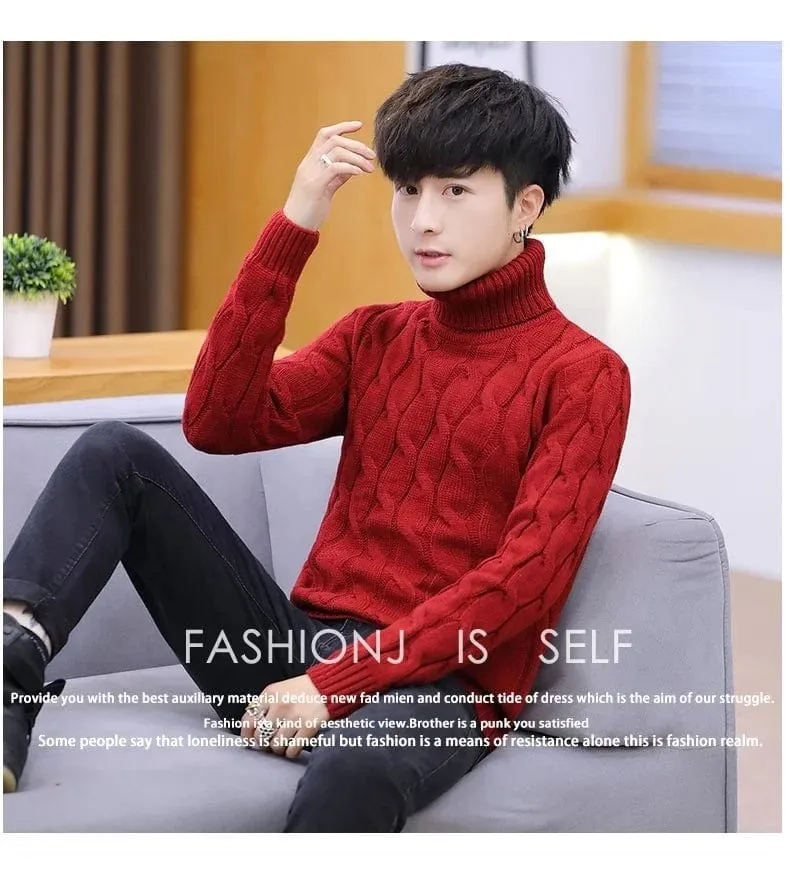 Men  Sweater  Solid Striped Pullover