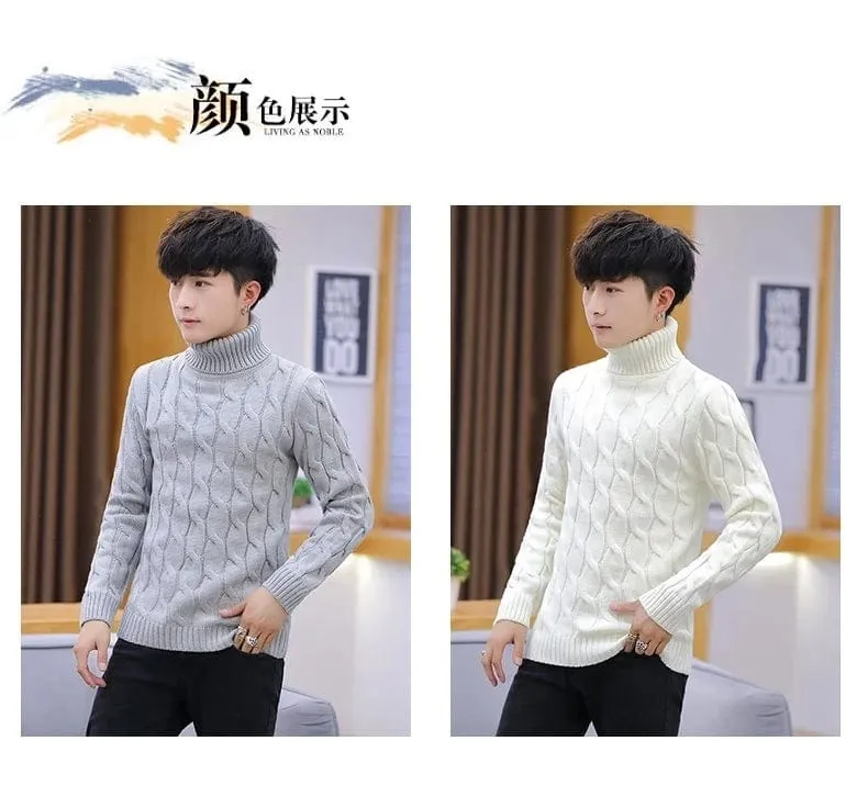 Men  Sweater  Solid Striped Pullover