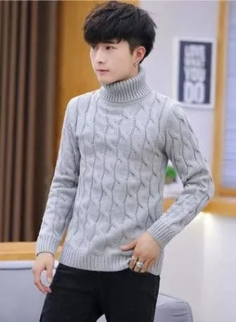 Men  Sweater  Solid Striped Pullover