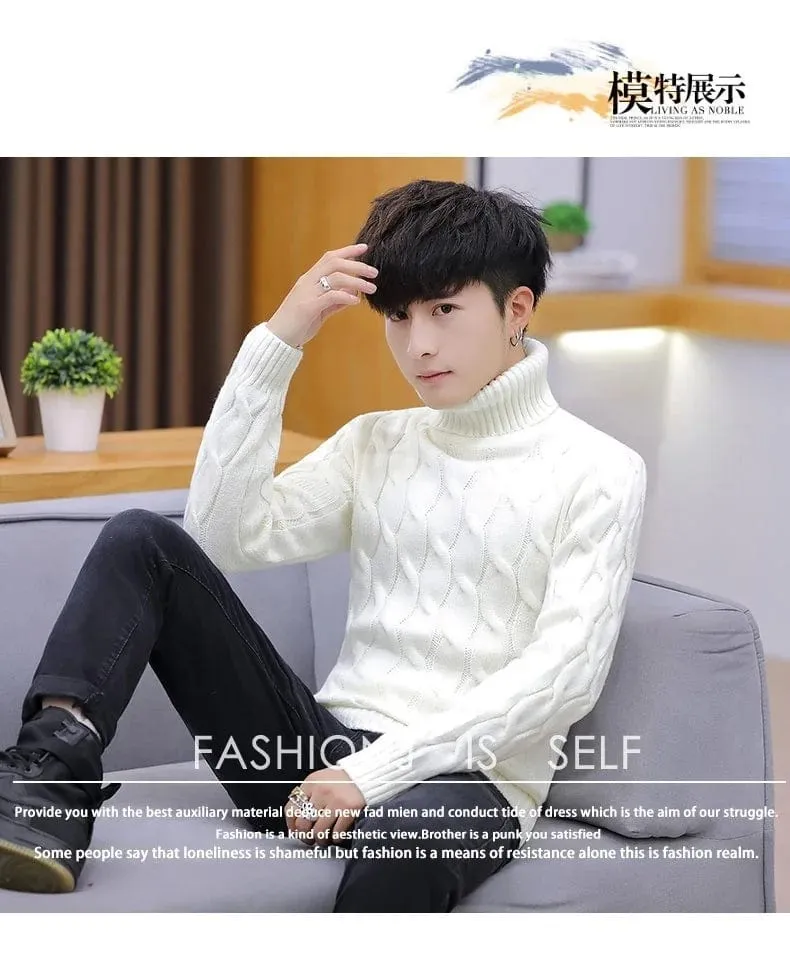 Men  Sweater  Solid Striped Pullover