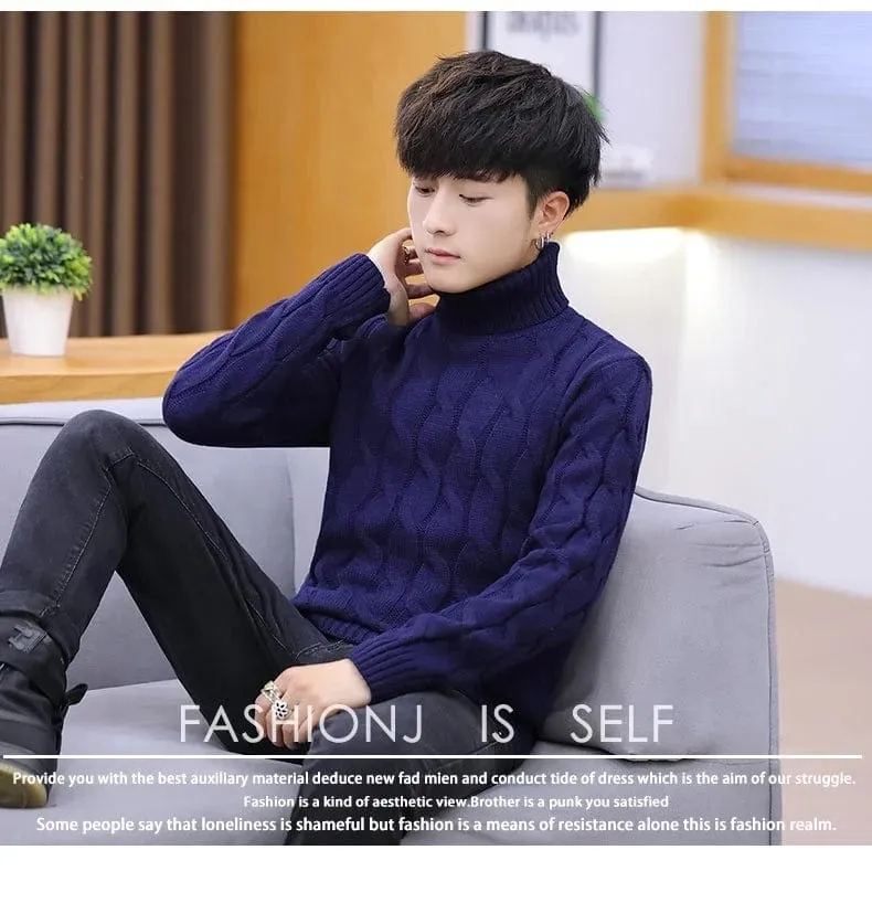Men  Sweater  Solid Striped Pullover