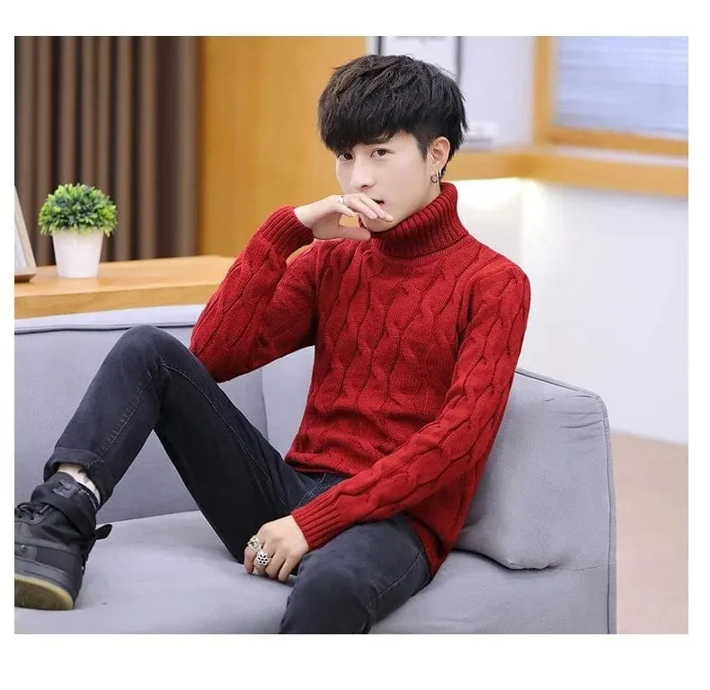 Men  Sweater  Solid Striped Pullover