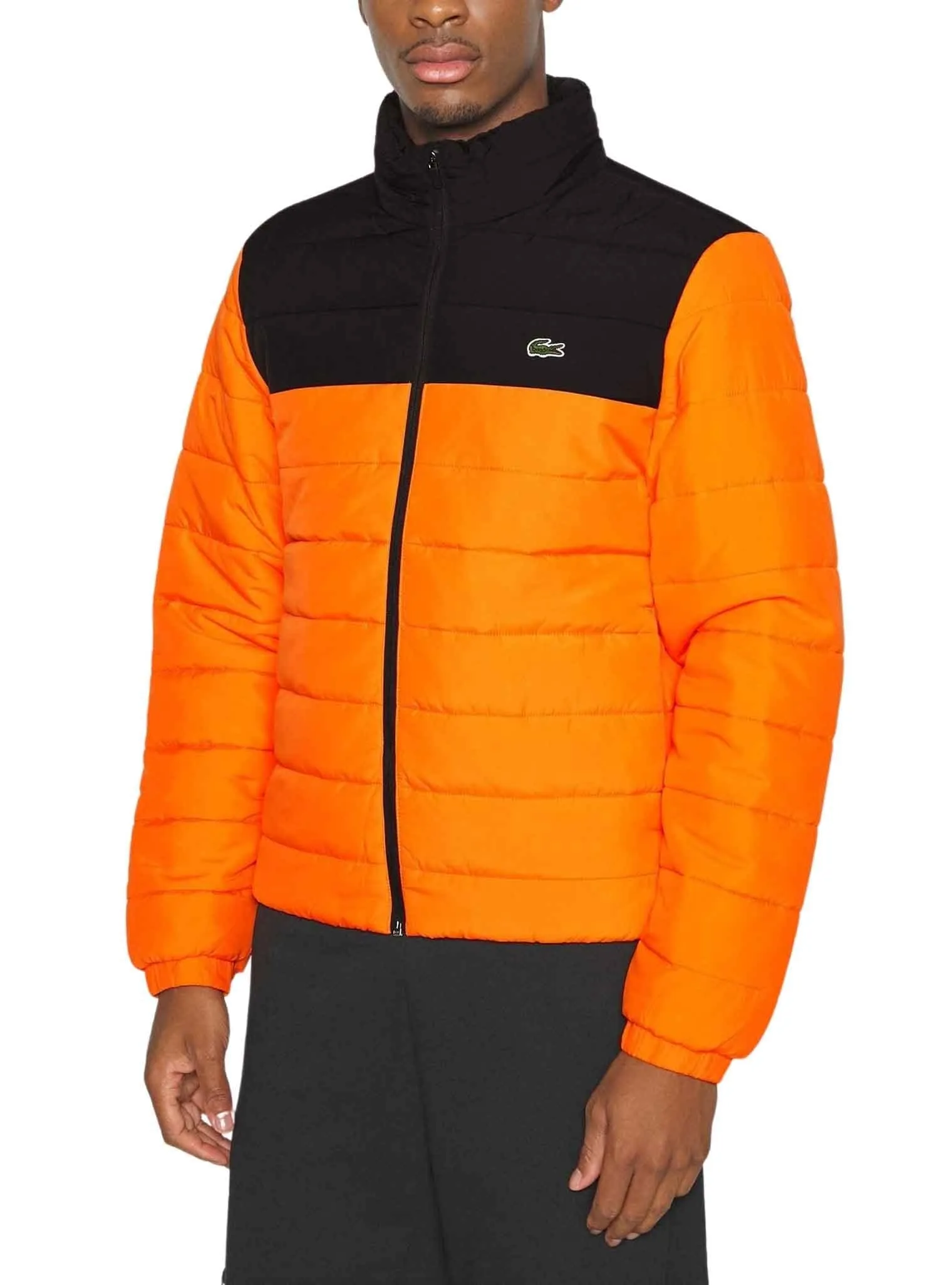 Men’s Concealed Hood Water-Resistant Zip Quilted Jacket
