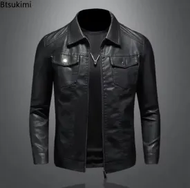 Men's Leather Jackets Motorcycle Coats  S9801287 XL