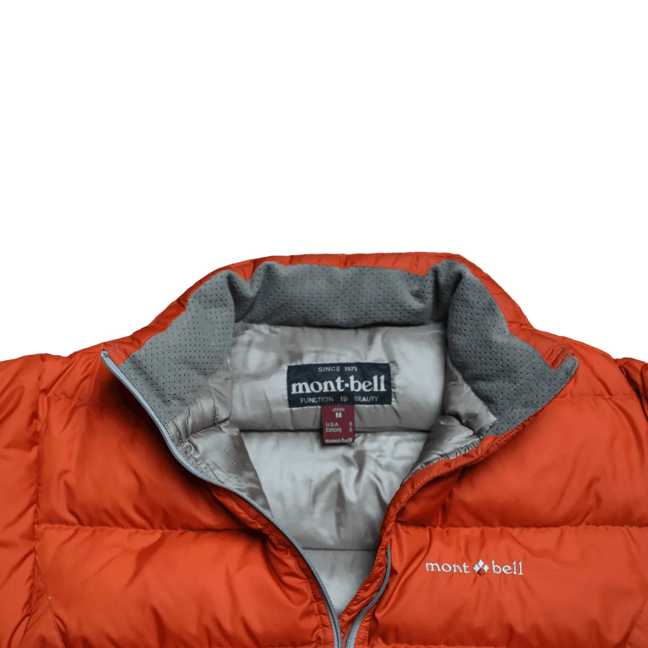 Mont-bell orange puffer down jacket