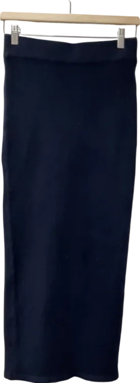 New Look Blue Navy Knitted Midi Skirt UK 8