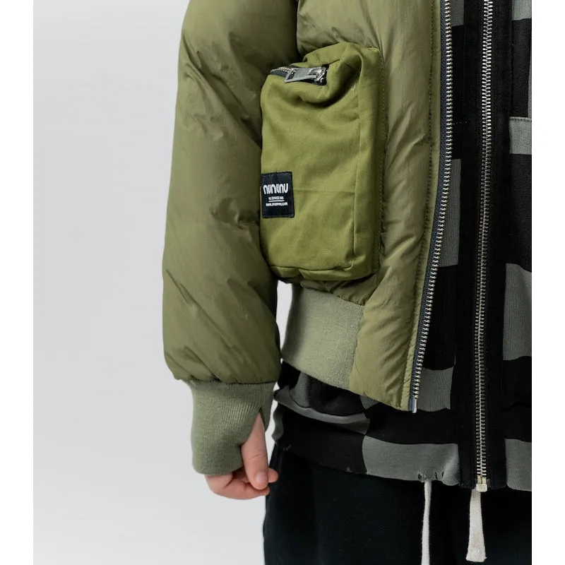 NUNUNU Cargo Bomber Down Jacket
