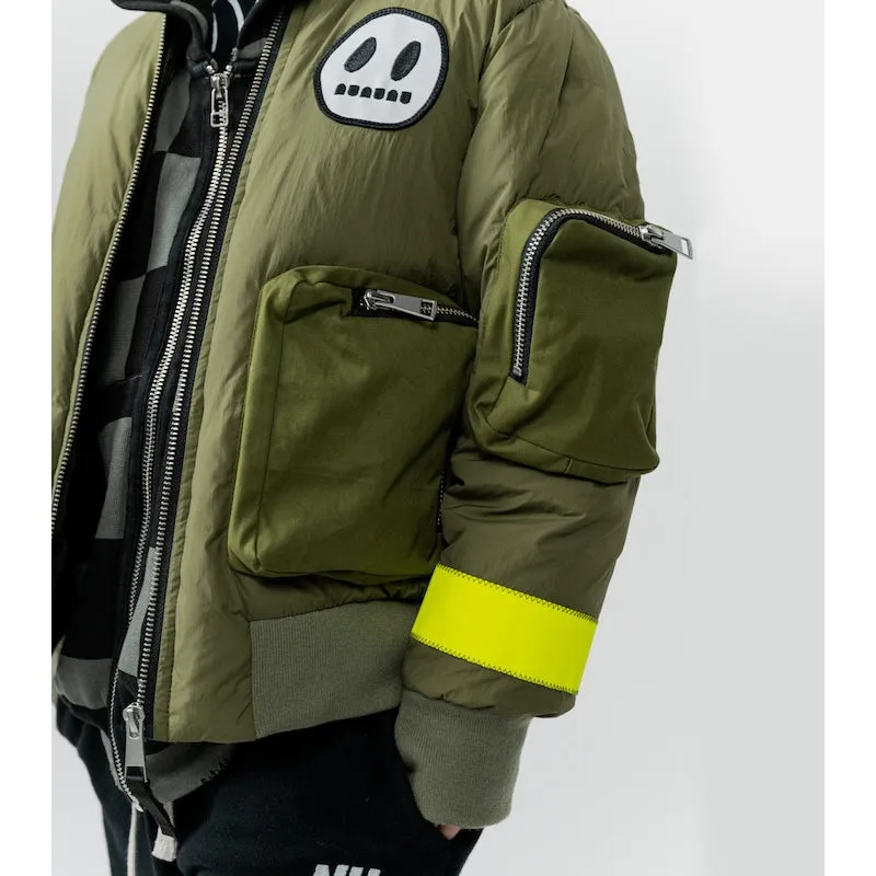 NUNUNU Cargo Bomber Down Jacket