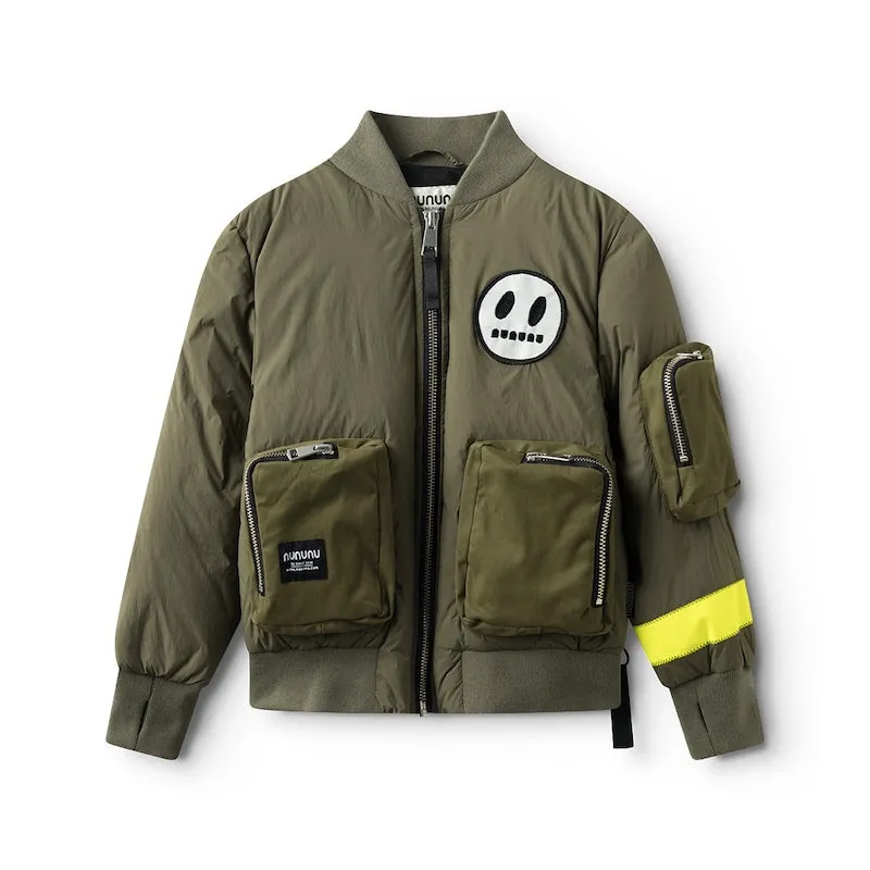 NUNUNU Cargo Bomber Down Jacket