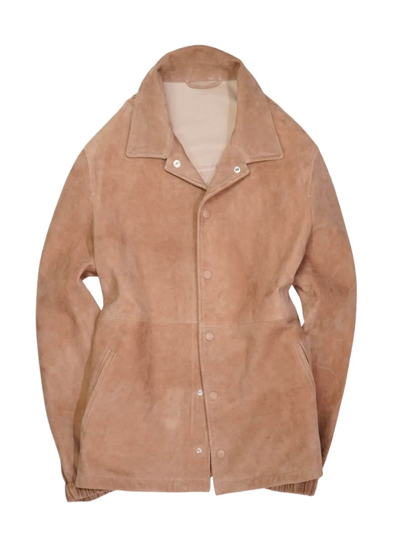 Pale Peach Coach Suede Jacket